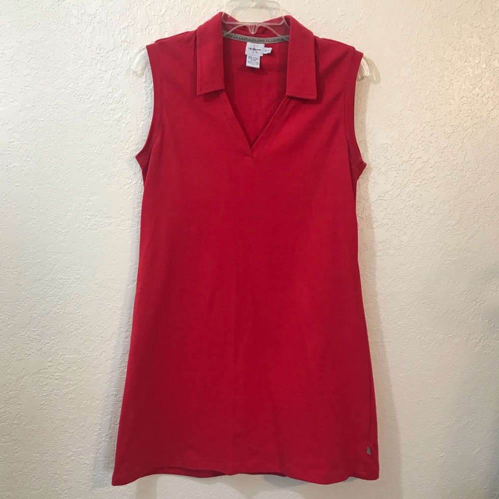 Calvin Klein Jeans shirt dress with collar SZ XL